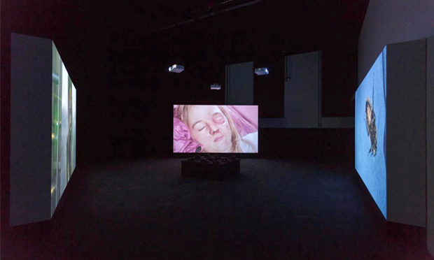 Marianna Simnett's video triptych Blood (2015). Photograph courtesy Zabludowicz Collection, © Tim Bowditch