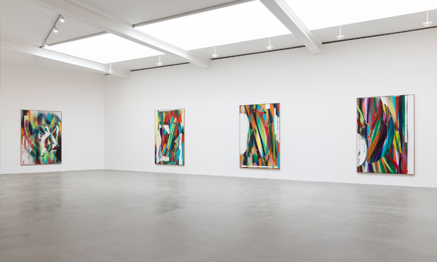 Another view of Prototypes of Imagination. © 2018 Katharina Grosse and VG Bild-Kunst, Bonn. Photograph: Lucy Dawkins. Courtesy Gagosian