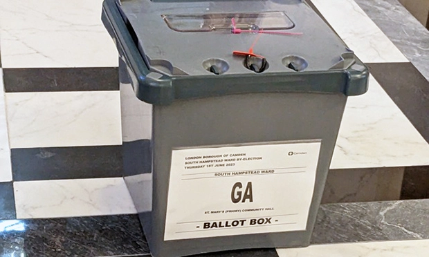 South Hampstead by-election ballot box