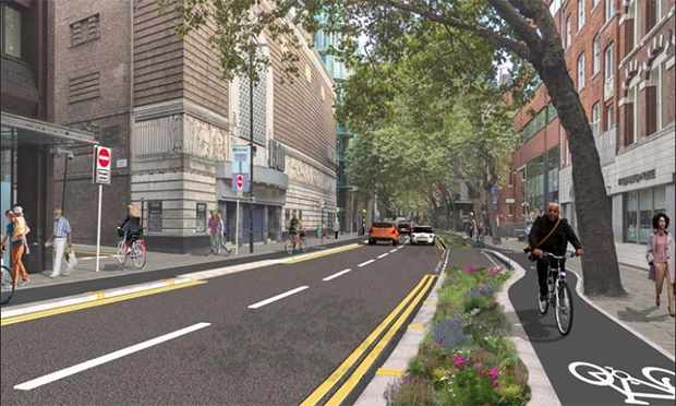 Shaftesbury Avenue cycle lanes